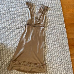 Vera Wang Gold Cocktail Dress